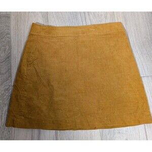J.Crew Mercantile‎ Corduroy A-Line Skirt Women’s Size 10 Yellow Rust 122